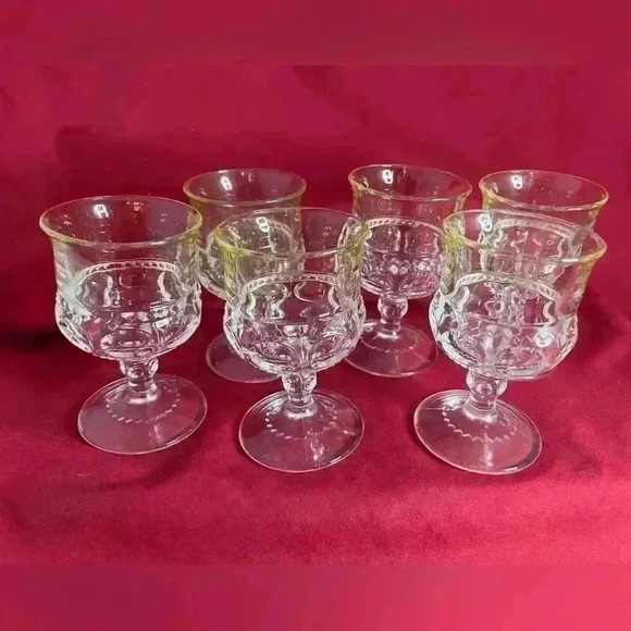 Other - 6-Kings Thumbprint Cordial Glasses
